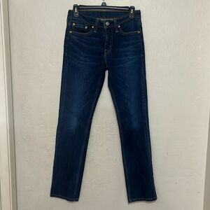 Levi’s 511 Blue Factory Distressed Denim Skinny Jeans Festival Casual Feminine